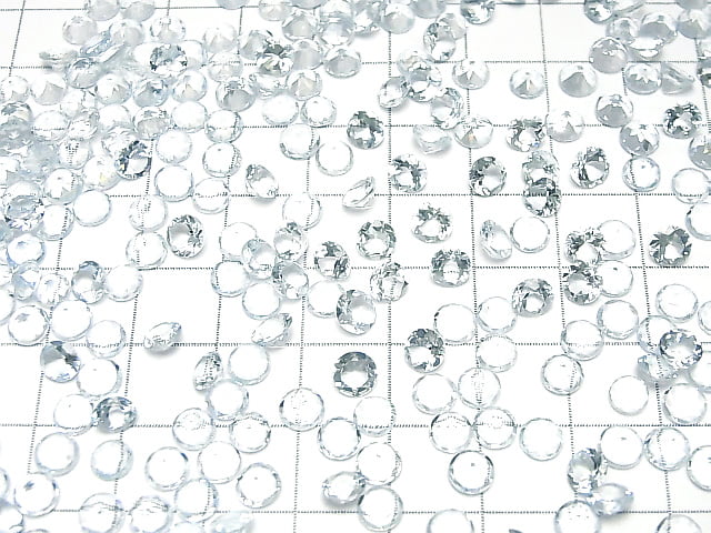 [Video] High Quality Aquamarine AAA Undrilled Round Faceted 5x5mm 2pcs
