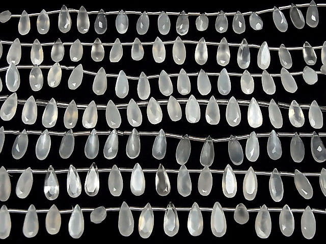 [Video] High Quality White Moonstone AAA - Pear shape Faceted 12 x 5 x 3 mm 1 strand (20 pcs)