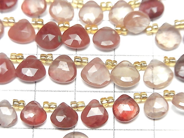 [Video]High Quality Andesine AAA Chestnut Faceted Briolette 1strand beads (aprx.7inch/18cm)