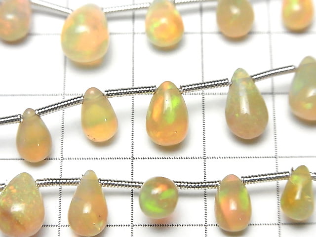 [Video]High Quality Ethiopian Opal AA++ Drop (Smooth) half or 1strand (18pcs)