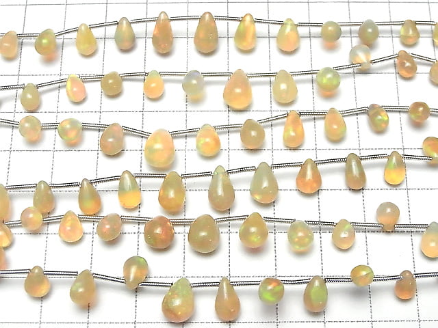 [Video]High Quality Ethiopian Opal AA++ Drop (Smooth) half or 1strand (18pcs)