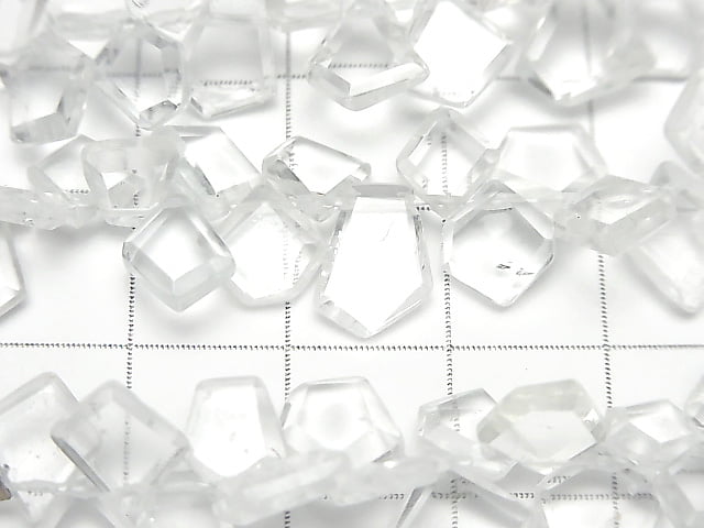 [Video]High Quality White Topaz AAA- Rough Slice Faceted half or 1strand beads (aprx.6inch/16cm)