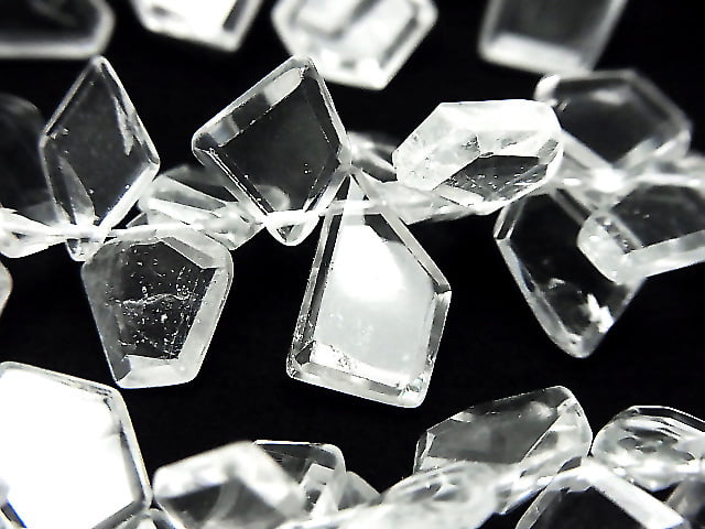 [Video]High Quality White Topaz AAA- Rough Slice Faceted half or 1strand beads (aprx.6inch/16cm)