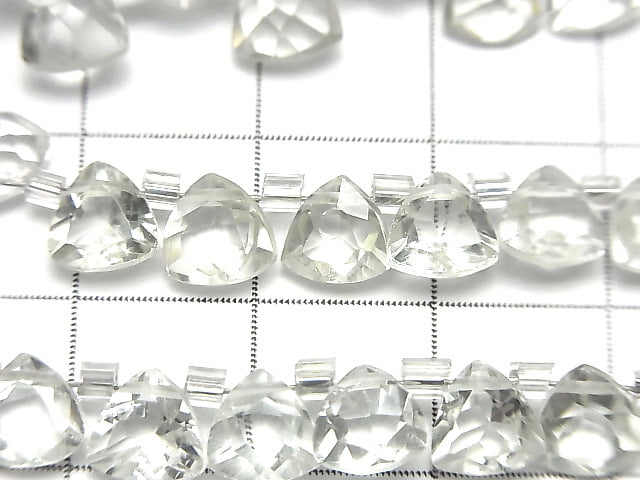 [Video] High Quality Green Amethyst AAA Triangle Faceted 6x6mm 1strand (28pcs )