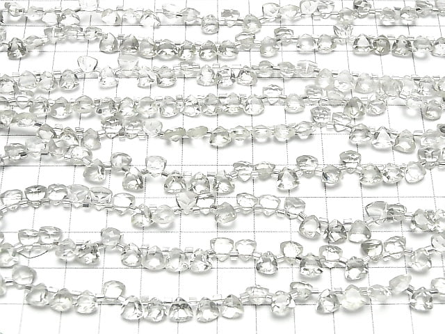[Video] High Quality Green Amethyst AAA Triangle Faceted 6x6mm 1strand (28pcs )