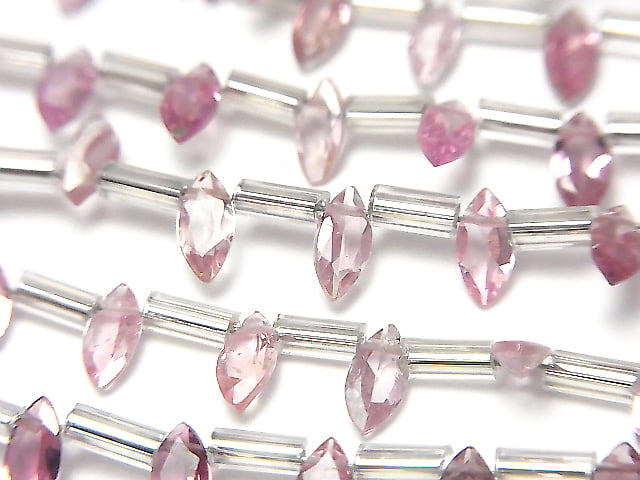 [Video]High Quality Pink Tourmaline AAA Marquise Faceted 6x3mm 1strand (8pcs)