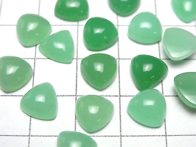 3pcs $14.99! Chrysoprase AA++ Triangle Cabochon 9x9mm 3pcs