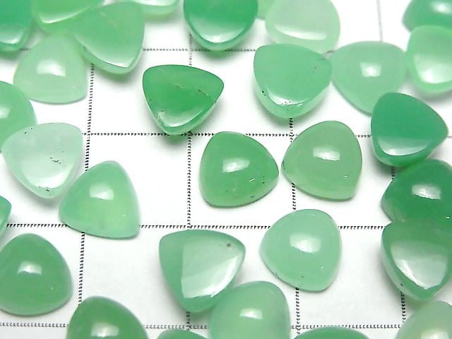 4pcs $15.99! Chrysoprase AA++ Triangle Cabochon 8x8mm 4pcs
