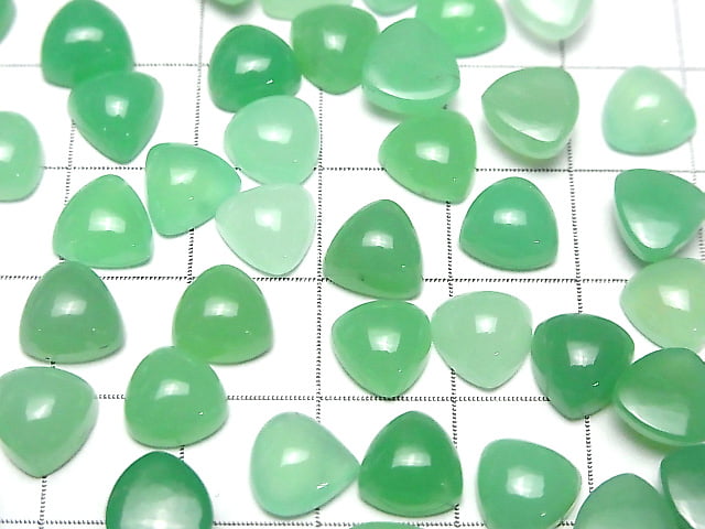 4pcs $15.99! Chrysoprase AA++ Triangle Cabochon 8x8mm 4pcs