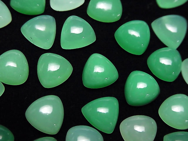 4pcs $15.99! Chrysoprase AA++ Triangle Cabochon 8x8mm 4pcs