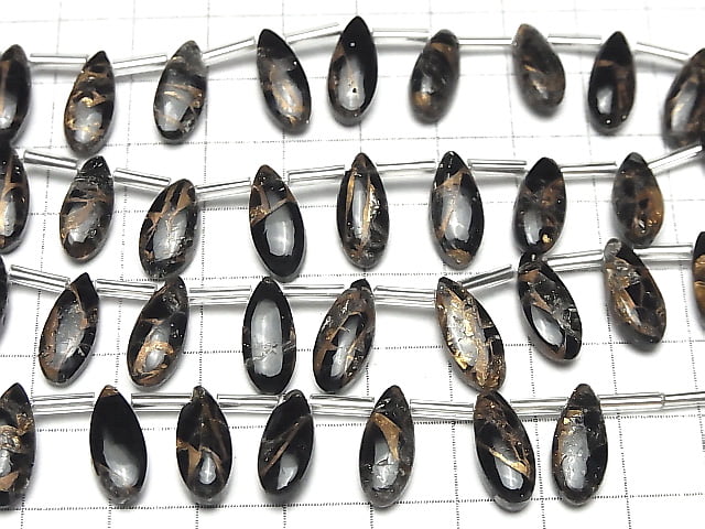 [Video]Copper Obsidian AAA Pear shape (Smooth) 15x6mm 1strand (8pcs)