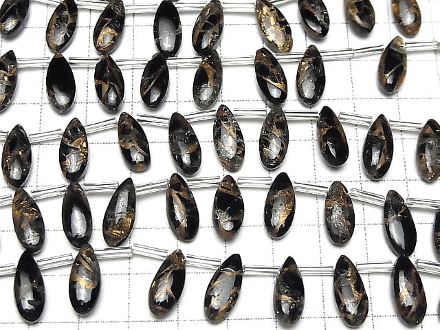 [Video]Copper Obsidian AAA Pear shape (Smooth) 15x6mm 1strand (8pcs)