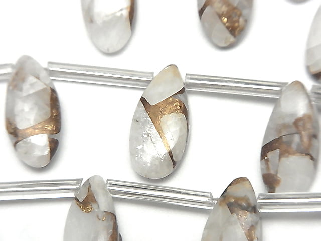 [Video] Copper Calcite AAA Pear shape (Smooth) 15x6mm half or 1strand (8pcs )