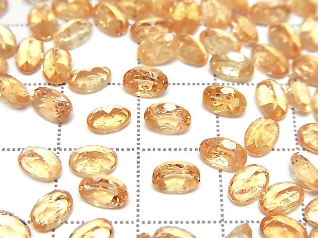 [Video] High Quality Imperial Topaz AAA- Loose stone Oval Faceted 6x4mm 5pcs