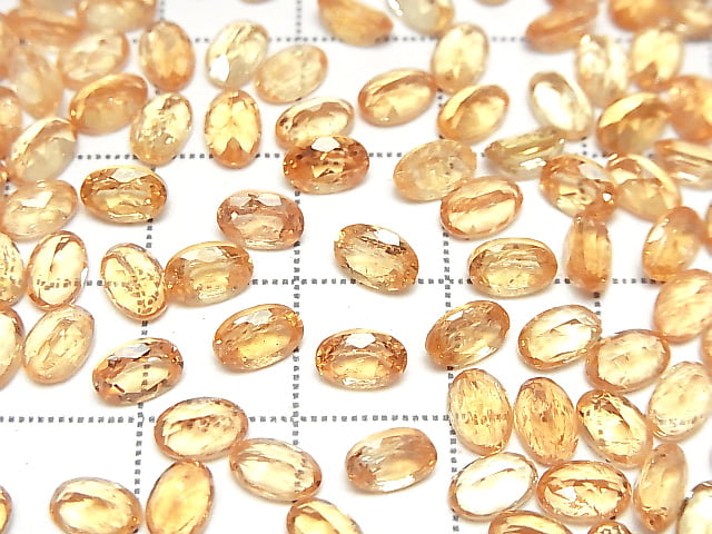 [Video] High Quality Imperial Topaz AAA- Loose stone Oval Faceted 6x4mm 5pcs