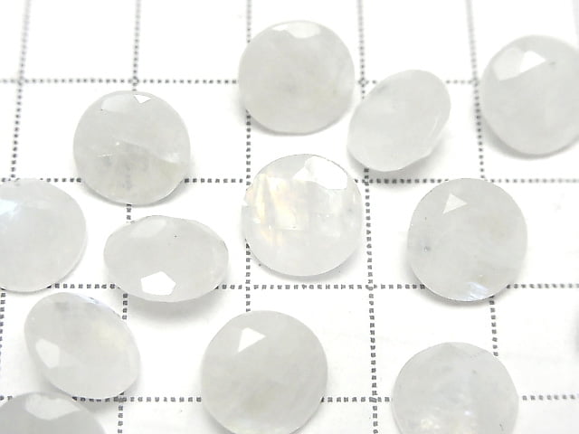 [Video]Rainbow Moonstone AA++ Loose stone Round Faceted 10x10mm 3pcs