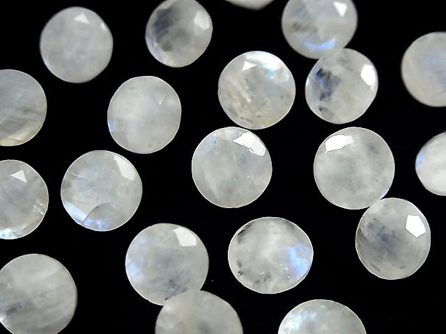 [Video]Rainbow Moonstone AA++ Loose stone Round Faceted 10x10mm 3pcs