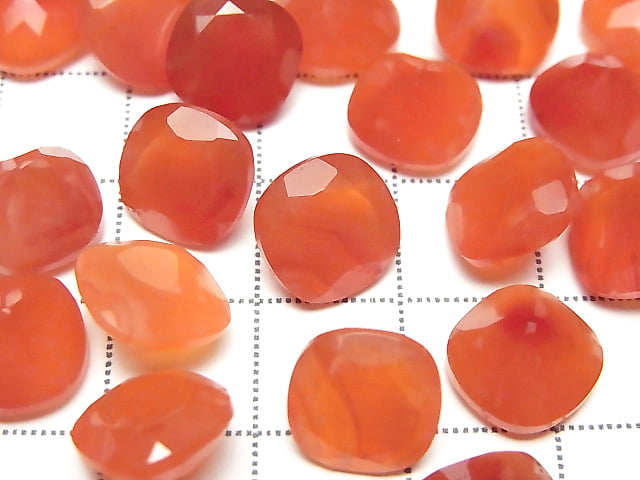 [Video]High Quality Carnelian AAA Loose stone Square Faceted 10x10mm 2pcs