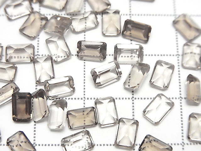 [Video] High Quality Smoky Quartz AAA Loose Stone, Rectangle Faceted, 6x4mm, 10pcs