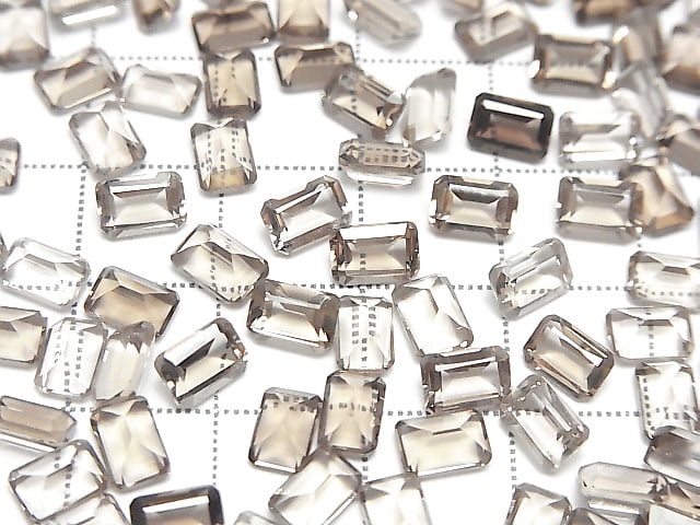 [Video] High Quality Smoky Quartz AAA Loose Stone, Rectangle Faceted, 6x4mm, 10pcs