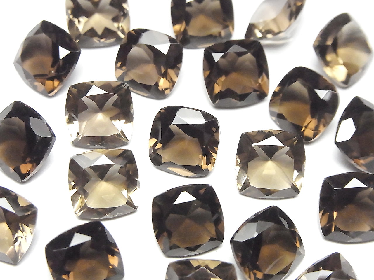 [視訊] 高品質煙水晶 AAA 裸石 方形刻面 10x10mm 3顆