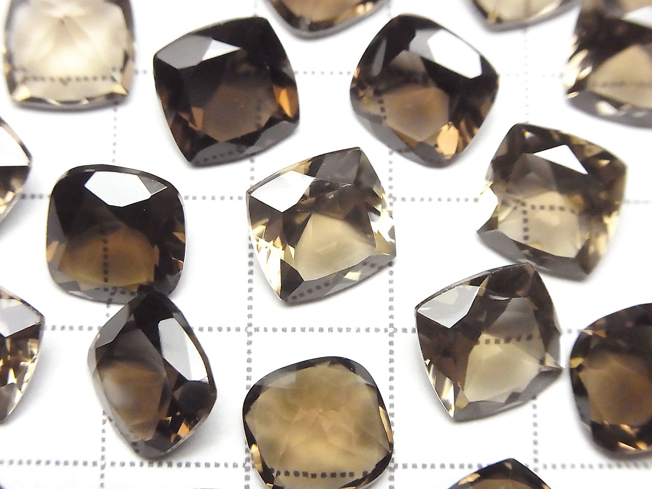 [視訊] 高品質煙水晶 AAA 裸石 方形刻面 10x10mm 3顆
