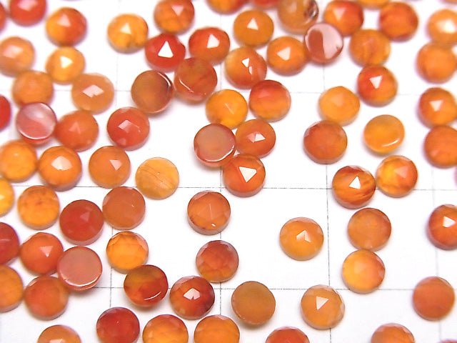 [Video]Carnelian AAA Round Rose Cut 4x4mm 10pcs