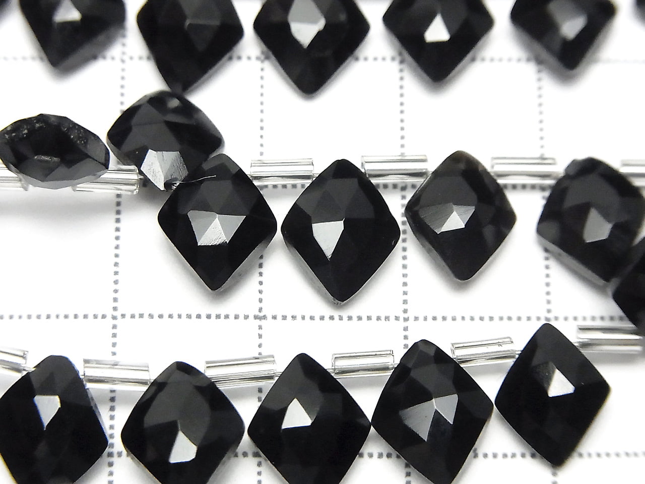 [影片] 高品質縞瑪瑙 AAA 鑽石形狀 10x8mm 1串 (18顆)