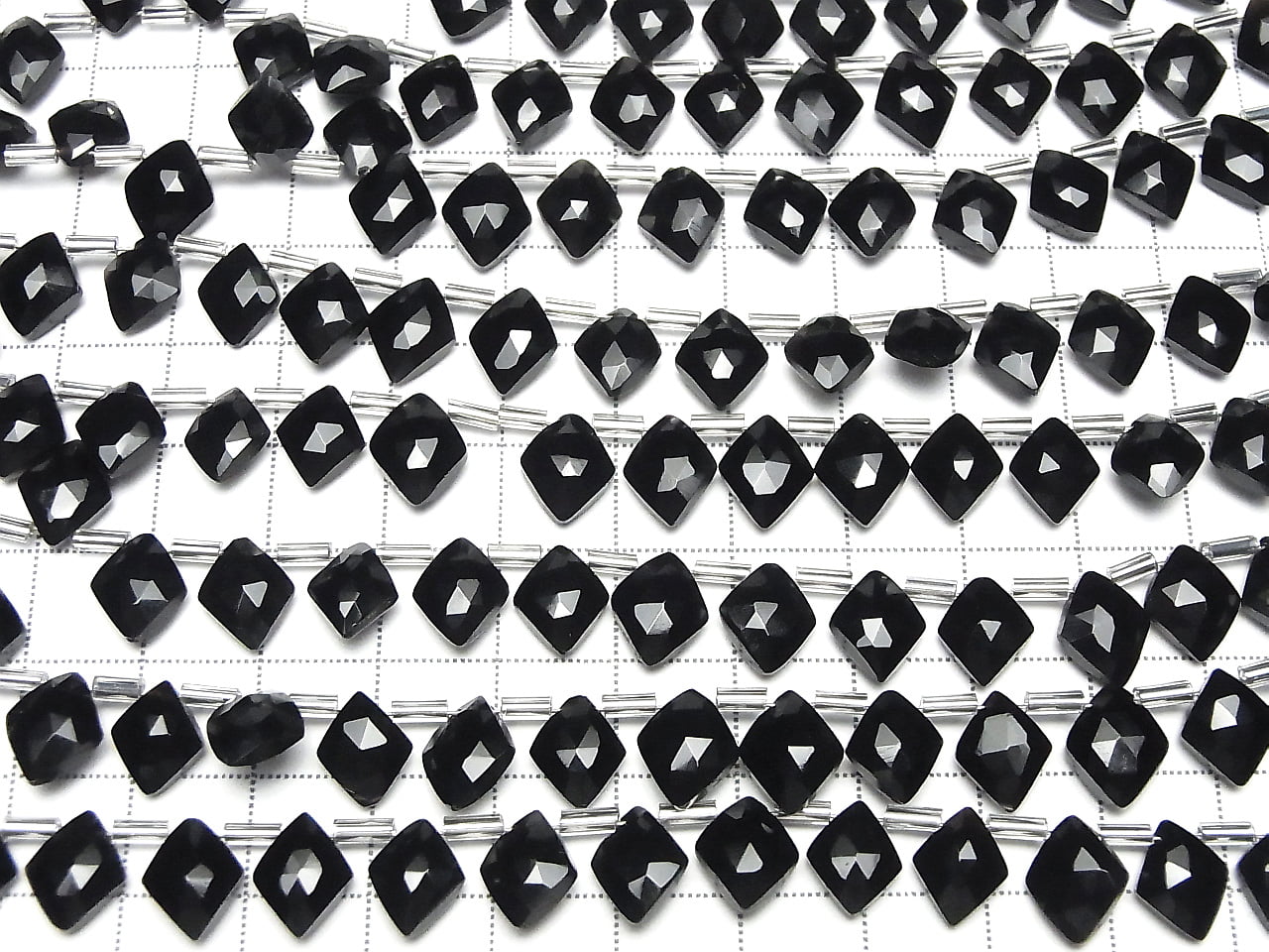 [影片] 高品質縞瑪瑙 AAA 鑽石形狀 10x8mm 1串 (18顆)