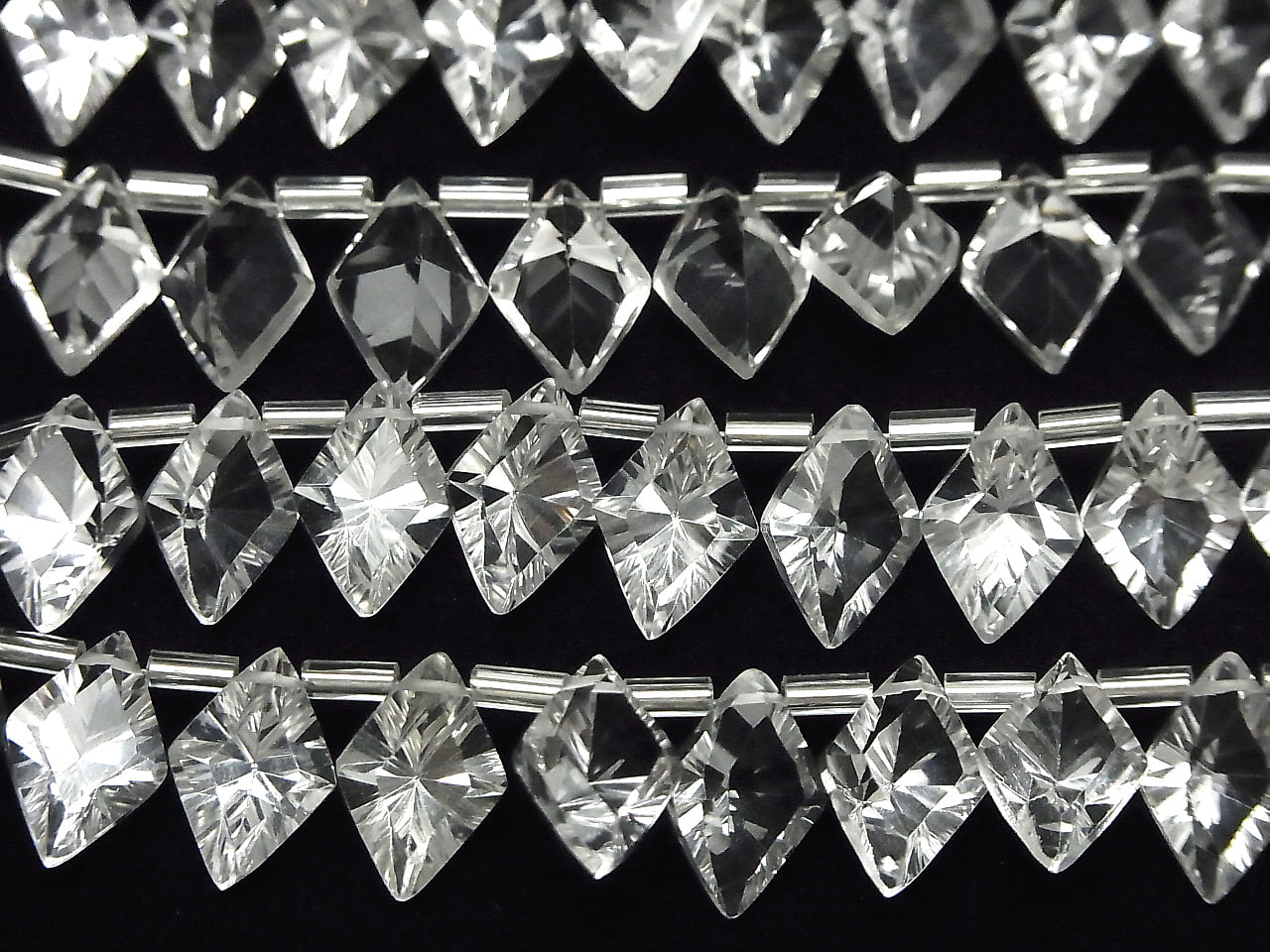 [Video]High Quality Crystal AAA Diamond Concave Cut 12x8mm 1strand (13pcs )