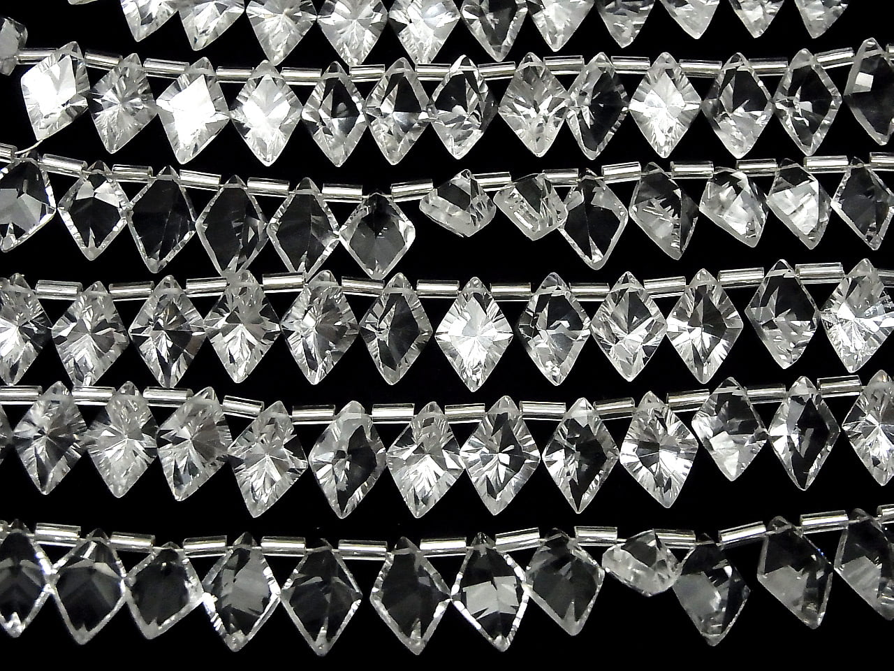 [Video]High Quality Crystal AAA Diamond Concave Cut 12x8mm 1strand (13pcs )