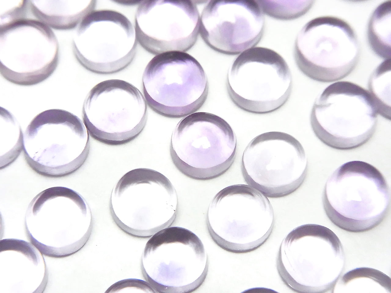 高品質粉色紫水晶AAA圓形蛋面6x6mm 5顆