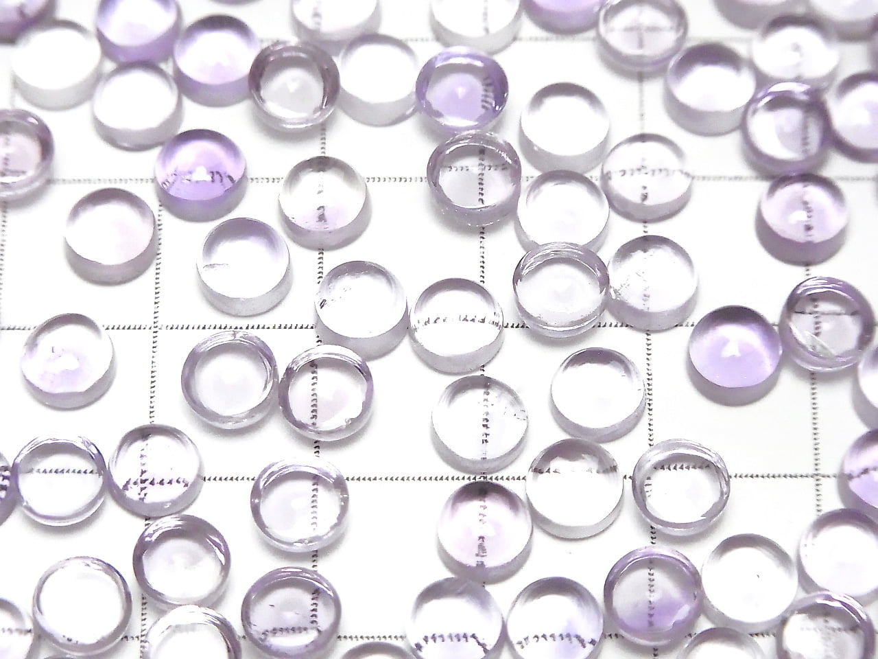 高品質粉色紫水晶AAA圓形蛋面6x6mm 5顆