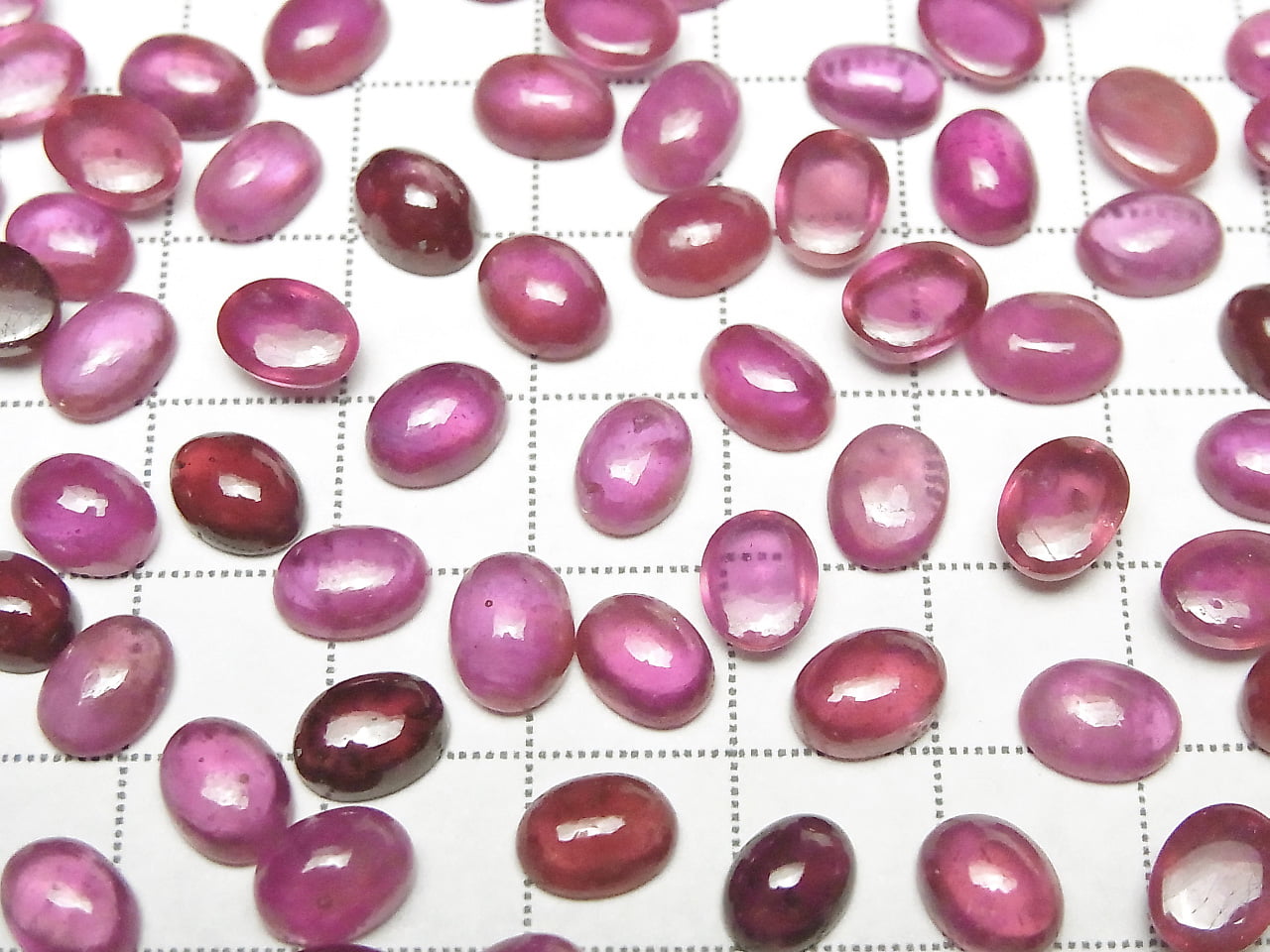 [Video]High Quality Ruby AA++ Oval Cabochon 8x6mm 2pcs