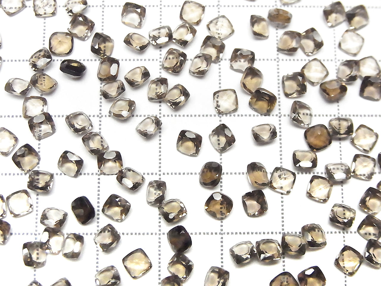 [Video]High Quality Smoky Quartz AAA Loose stone Square Faceted 4x4mm 10pcs