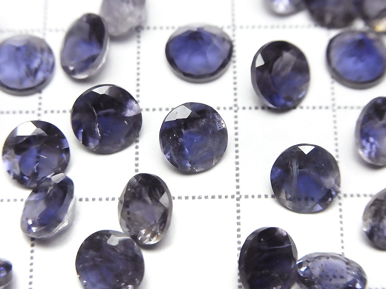 [Video] High Quality Iolite AAA Undrilled Round Faceted 7x7mm 2pcs