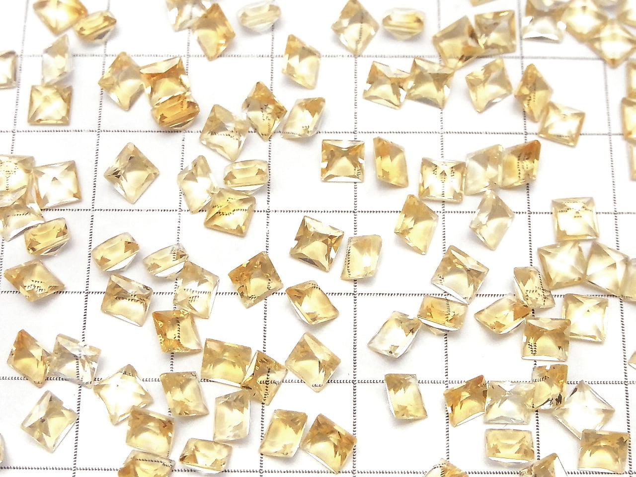 High Quality Citrine AAA Loose stone Square Faceted 5x5mm 5pcs