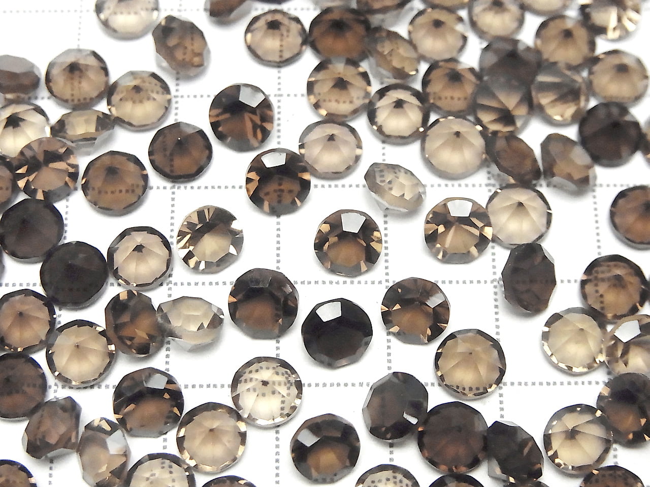High Quality Smoky Quartz AAA Loose stone Round Concave Cut 6x6mm 5pcs