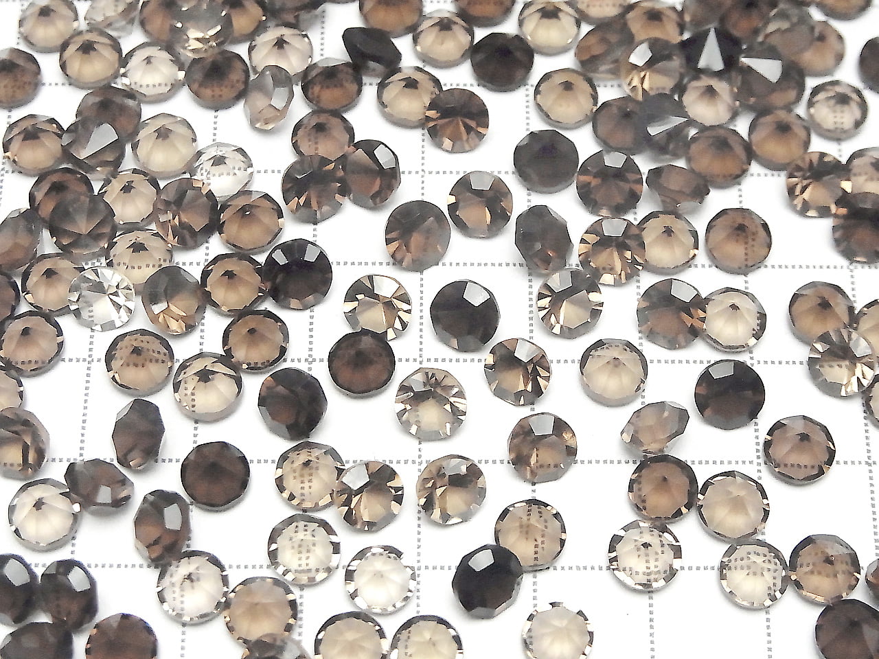 High Quality Smoky Quartz AAA Loose stone Round Concave Cut 6x6mm 5pcs