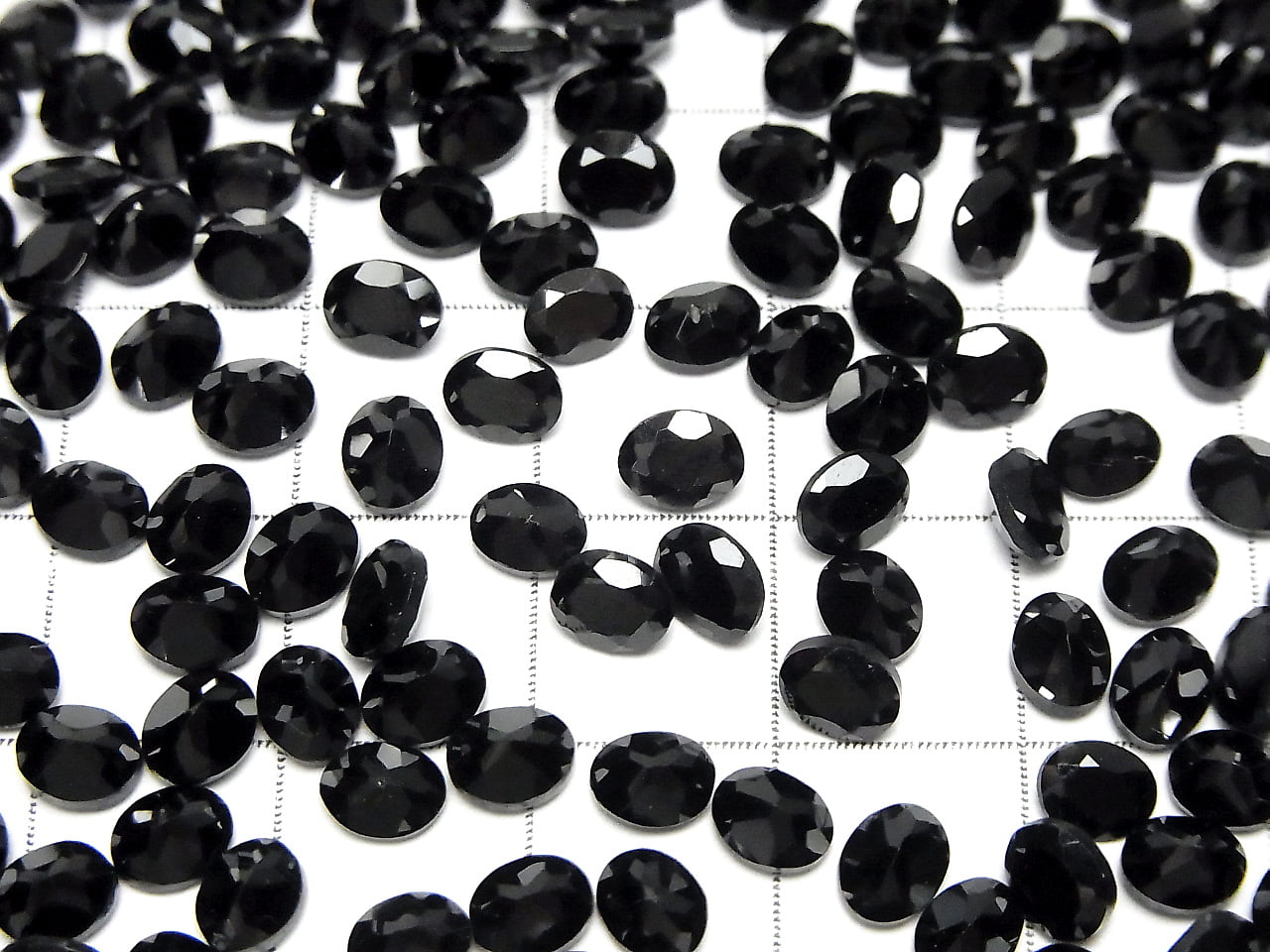 High Quality Black Spinel AAA Undrilled Oval Faceted 5 x 4 mm 15 pcs $4.79!