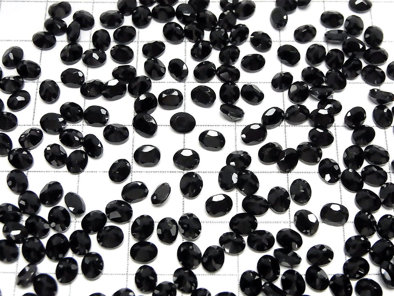 High Quality Black Spinel AAA Undrilled Oval Faceted 5 x 4 mm 15 pcs $4.79!