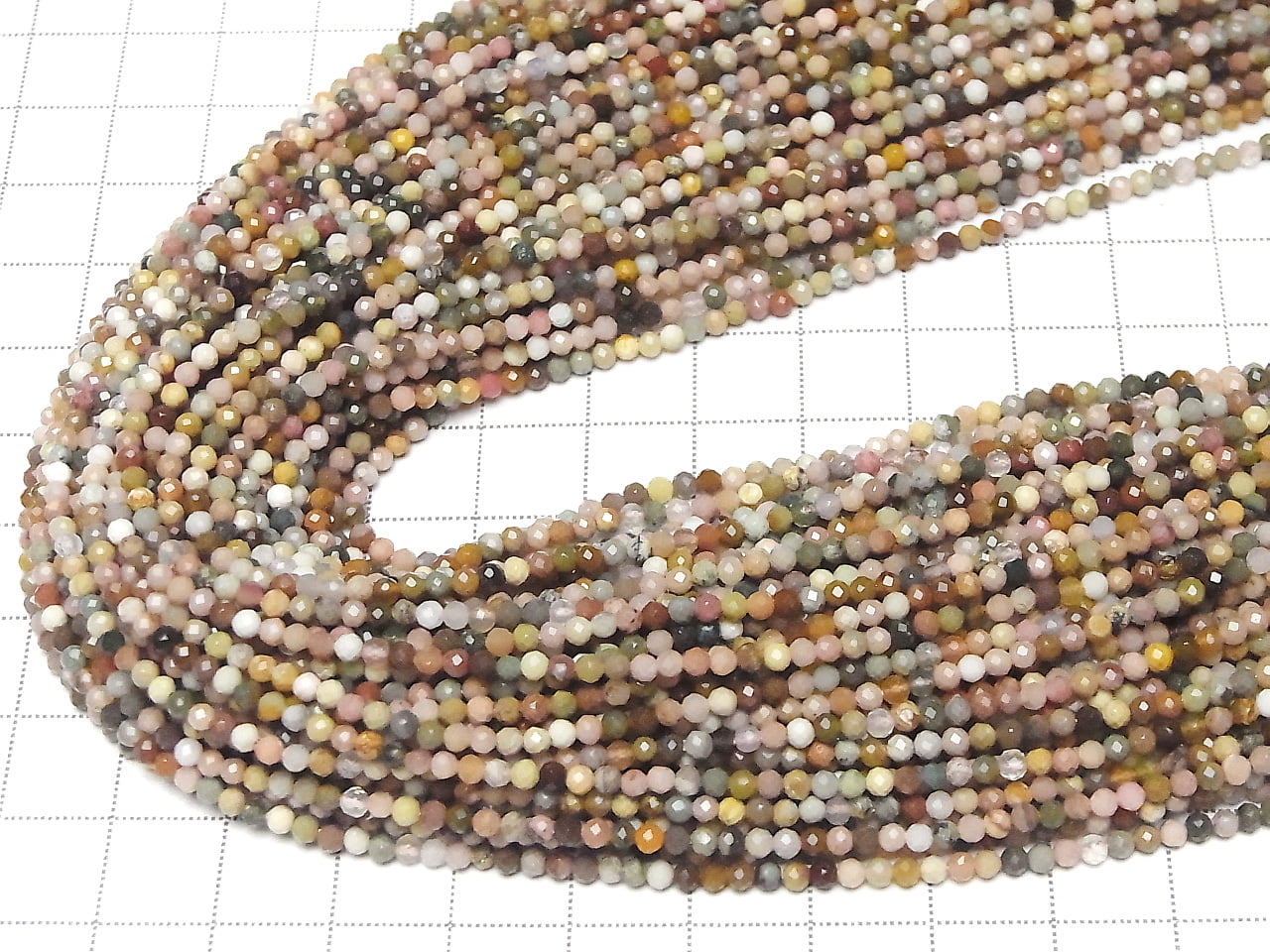 Hochwertig! Alashan-Agat facettierte Rund 2mm 1Strang Perlen (ca. 15 Zoll/37 cm)