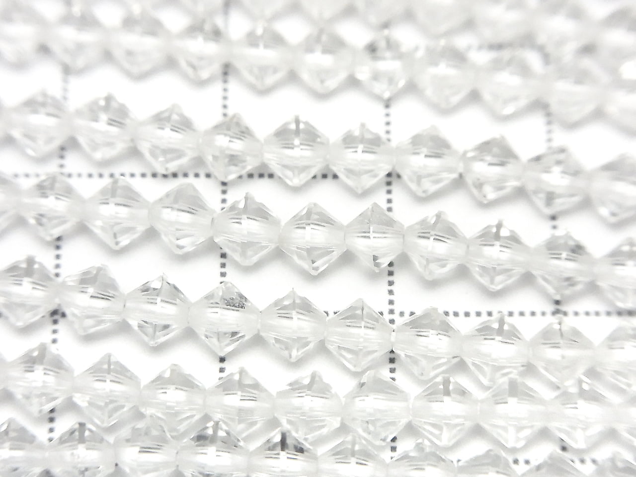 High Quality! Crystal Quartz AAA- Abacus Round Cut 4x4x3mm 1strand beads (aprx.15inch / 38cm)