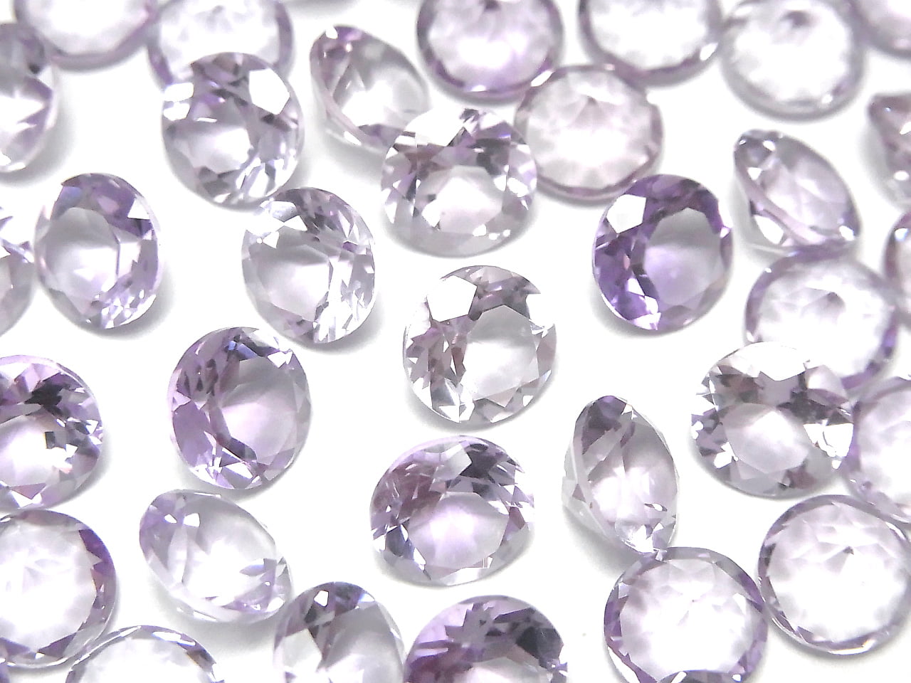 高品質紫水晶 AAA 級裸石 圓形刻面 8x8mm 5顆