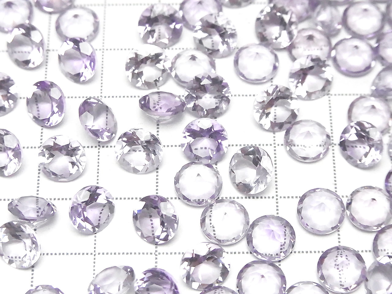高品質紫水晶 AAA 級裸石 圓形刻面 8x8mm 5顆