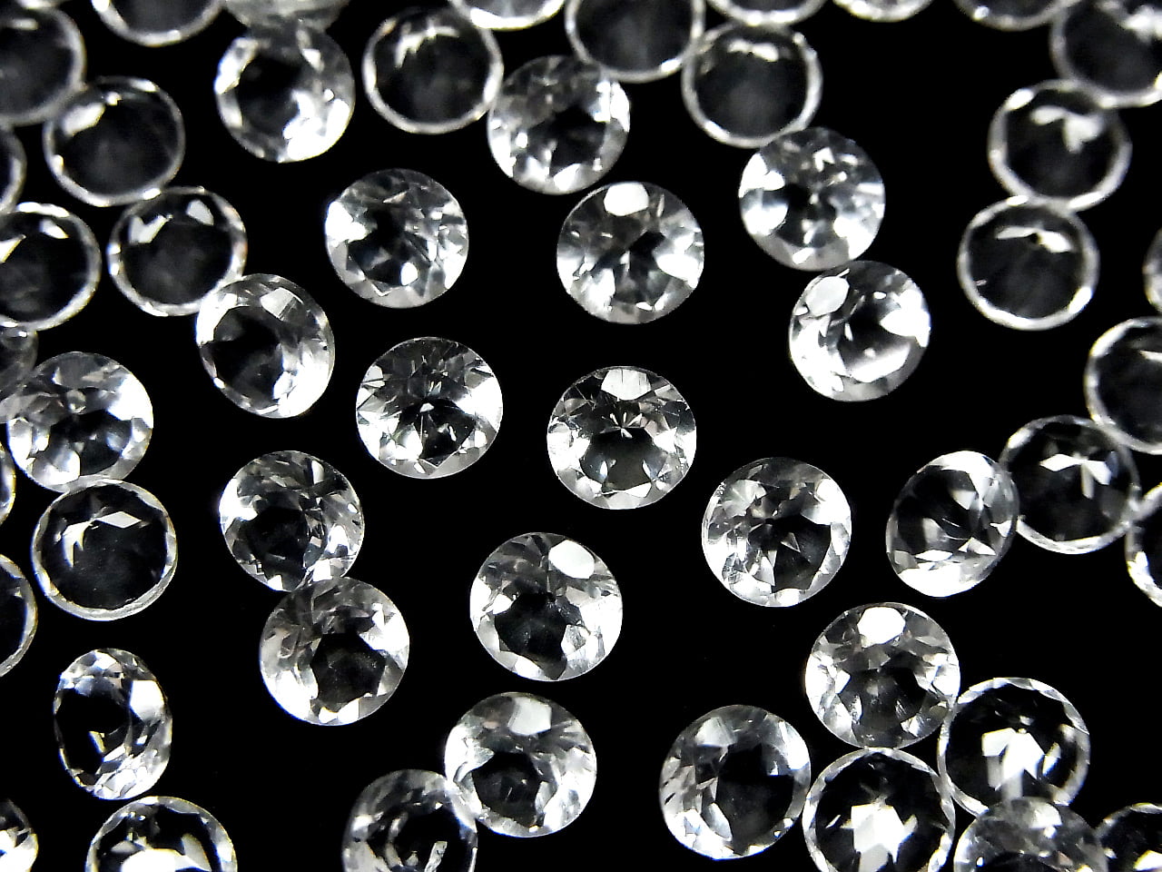 高品質水晶石英 AAA 散珠 圓形刻面 5x5mm 10顆