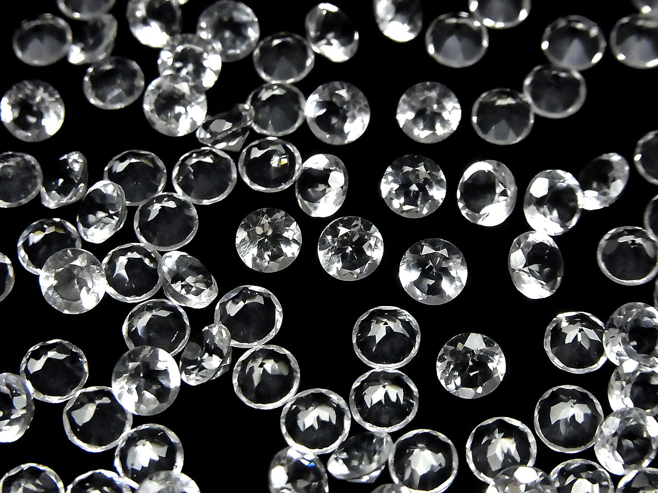 高品質水晶石英 AAA 散珠 圓形刻面 5x5mm 10顆