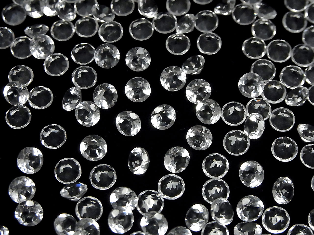 高品質水晶石英 AAA 散珠 圓形刻面 5x5mm 10顆
