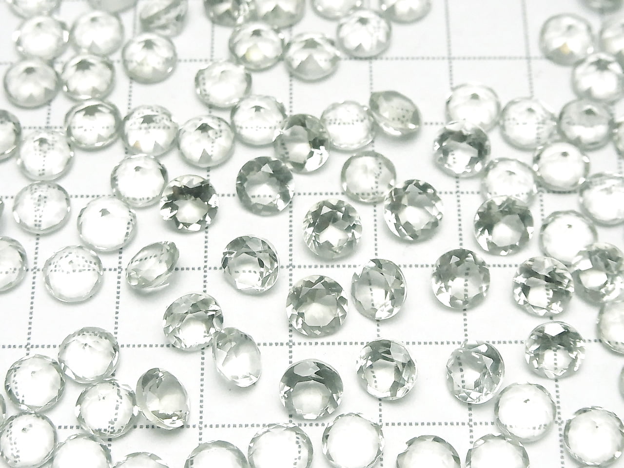 Hochwertiger grüner Amethyst AAA unbohrt Brillant-Schliff 7 x 7 x 4 mm 5 Stück