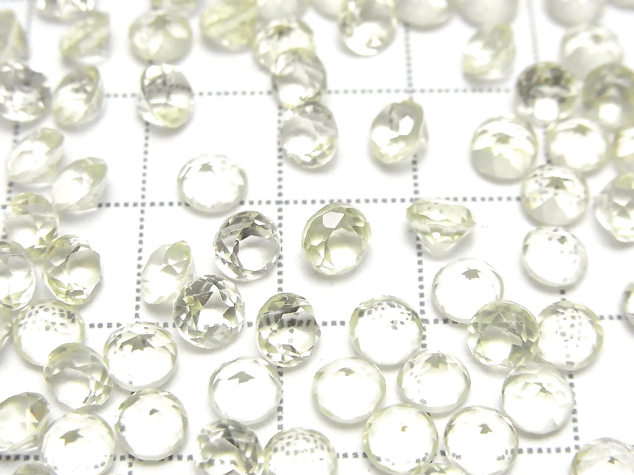 高品質檸檬石英 AAA 裸石 圓形刻面 5x5mm 10顆